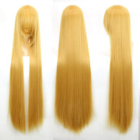 100cm 40inch Plenty Volume Hair Pro Cosplay Wigs Long Straight Wig for Professional Cosplayer