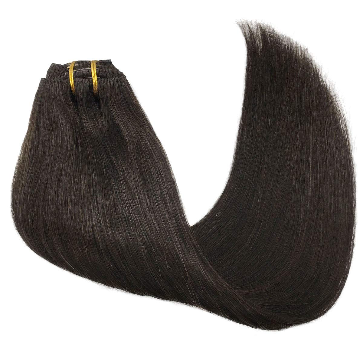 20 Inch 7pcs Clip in Hair Extensions Chocolate Brown