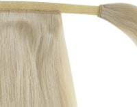 20 inch Platinum Blonde 100% Remy Hair Ponytail Extension