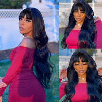 Natural Wave Body Wave Human Hair Wigs WIGMFG