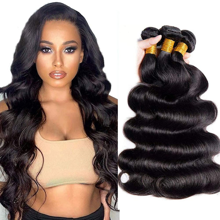 3 Pack Bundles Wholesale 12A Grade Brazilian Hair Body Wavy Remy Human Hair Weave