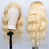 613 Blonde Lace Front Wigs Bleach Blonde Human Hair Wigs