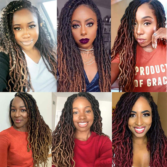 18 Inch 6 Packs Gypsy Twist Hair Crochet Braids 24Stands/Pack Synthetic Braiding Hair Extensions for Black Women