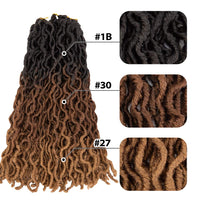 18 Inch 6 Packs Gypsy Twist Hair Crochet Braids 24Stands/Pack Synthetic Braiding Hair Extensions for Black Women
