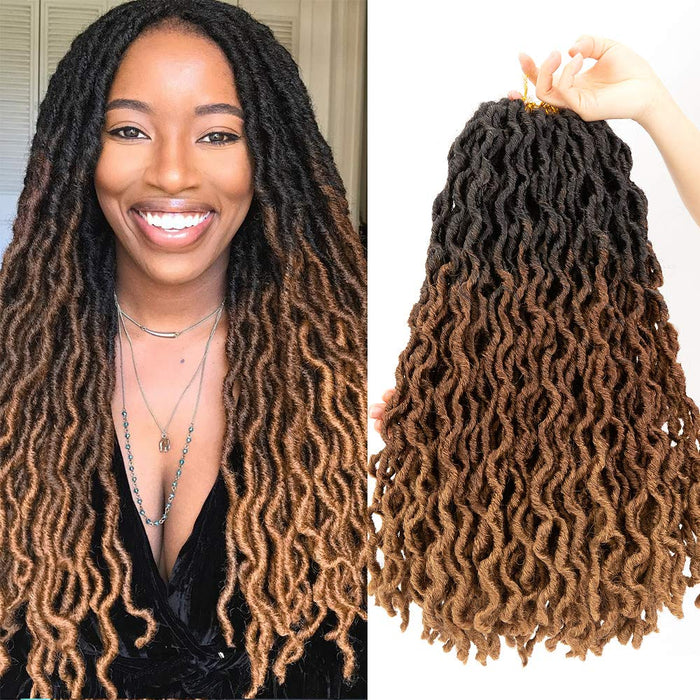 18 Inch 6 Packs Gypsy Twist Hair Crochet Braids 24Stands/Pack Synthetic Braiding Hair Extensions for Black Women