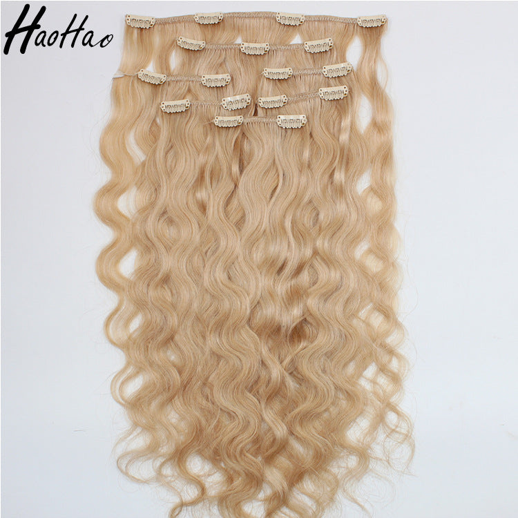 Clip In Hair Extensions Body Wave Chestnut Blonde