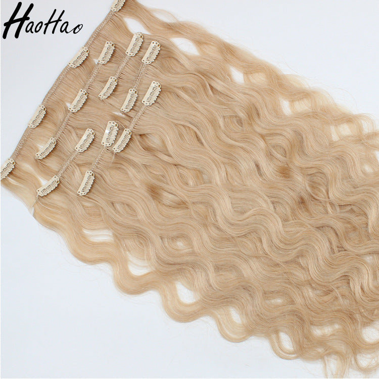 Clip In Hair Extensions Body Wave Chestnut Blonde