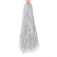 18 Inch 6 Packs Senegal Twist Hair Crochet Braids 30Stands/Pack Synthetic Braiding Hair Extensions for Black Women Gray