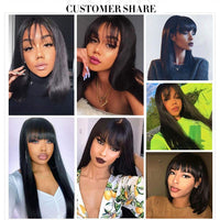 Human Hair Wigs with Bangs Customer Share WIGMFG