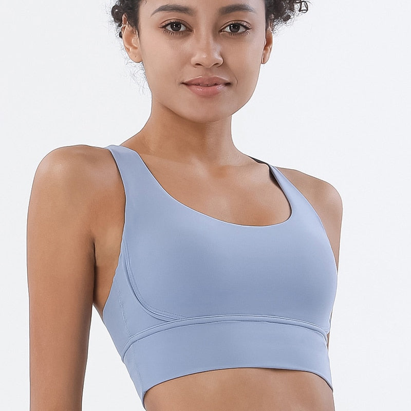 Nylon Top Women Bra Top Woman Breathable Underwear Women Fitness Yoga Sports Bra For Women Gym 22 Colors