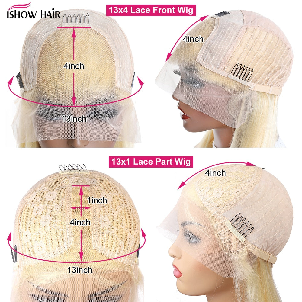Human Hair Wigs Blonde Lace Part Wig For Women 613 28 30 Inch Frontal Pre Plucked Glueless Transparent Honey Blonde Straight Wig