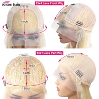 Human Hair Wigs Blonde Lace Part Wig For Women 613 28 30 Inch Frontal Pre Plucked Glueless Transparent Honey Blonde Straight Wig