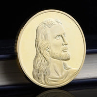 Jesus relief commemorative coin  Collection Arts Gifts Alloy Souvenir   Gold Plated Coin Metal Antique Imitation