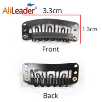 Alileader 20 ピース/ロットクリップヘアエクステンションかつらクリップ人間の髪の前髪スナップヘアクリップ拡張用金属櫛閉鎖用