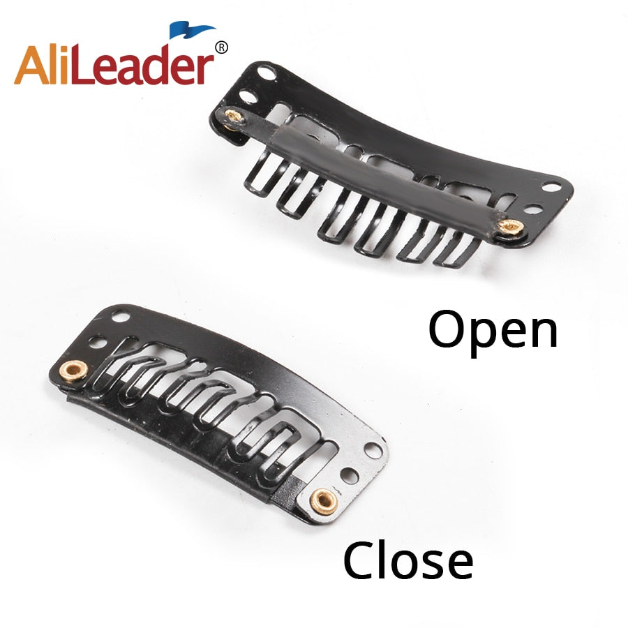 Alileader 20 ピース/ロットクリップヘアエクステンションかつらクリップ人間の髪の前髪スナップヘアクリップ拡張用金属櫛閉鎖用