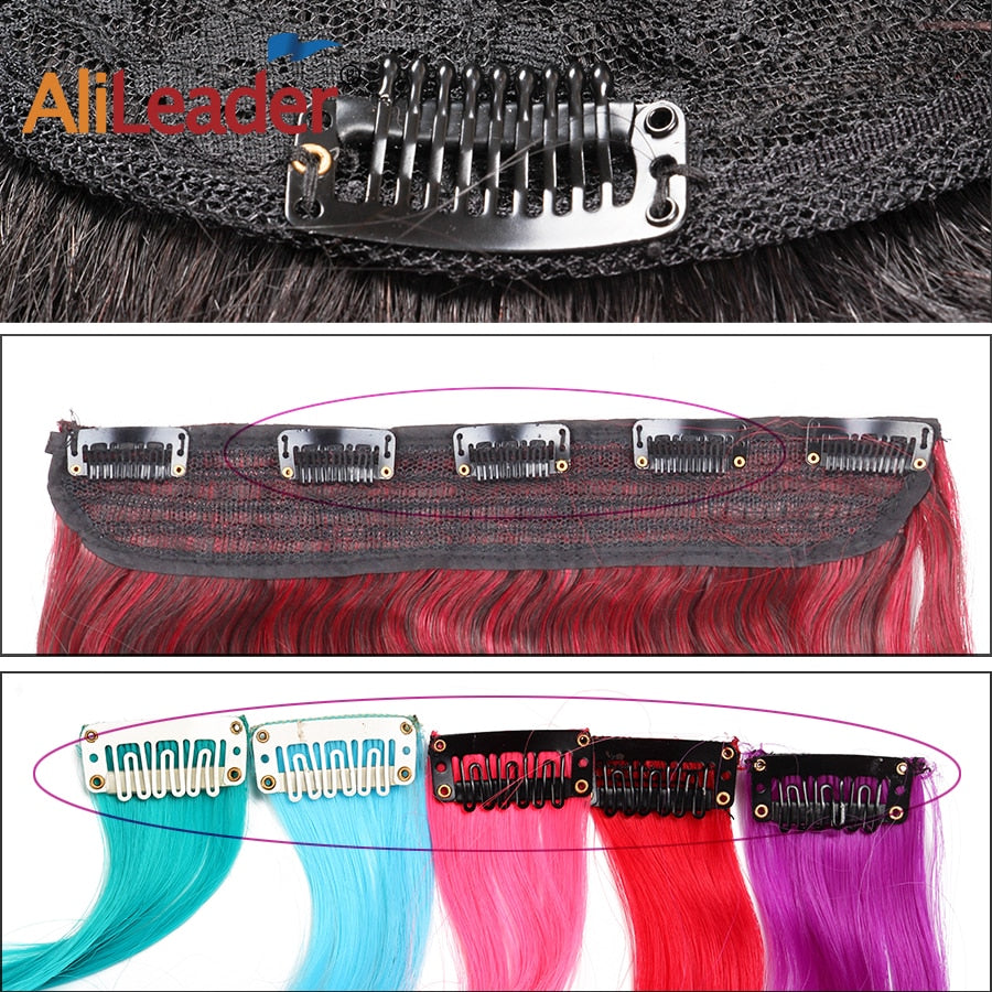 Alileader 20 ピース/ロットクリップヘアエクステンションかつらクリップ人間の髪の前髪スナップヘアクリップ拡張用金属櫛閉鎖用