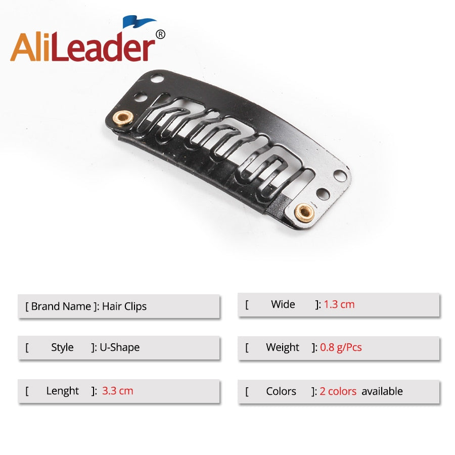 Alileader 20 ピース/ロットクリップヘアエクステンションかつらクリップ人間の髪の前髪スナップヘアクリップ拡張用金属櫛閉鎖用