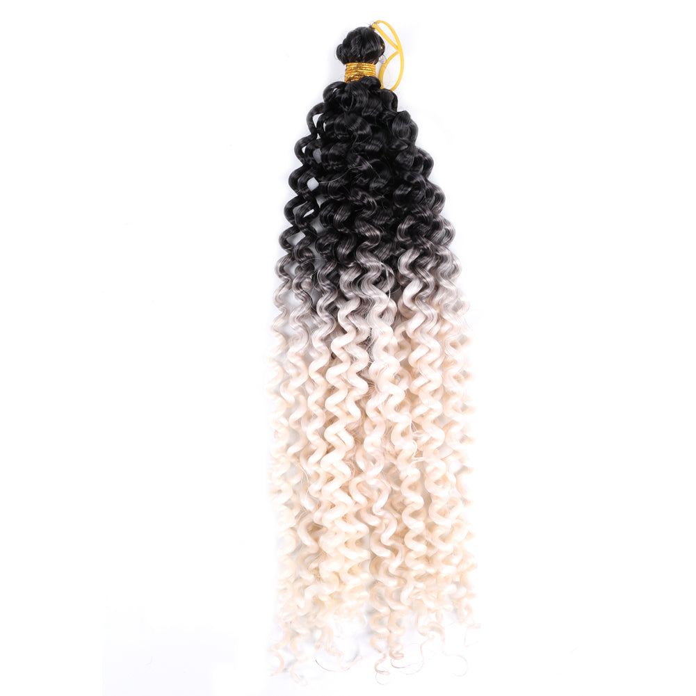 3Pack 14inch Water Wave Braids Crochet Faux Locs Braiding Hair Bulk