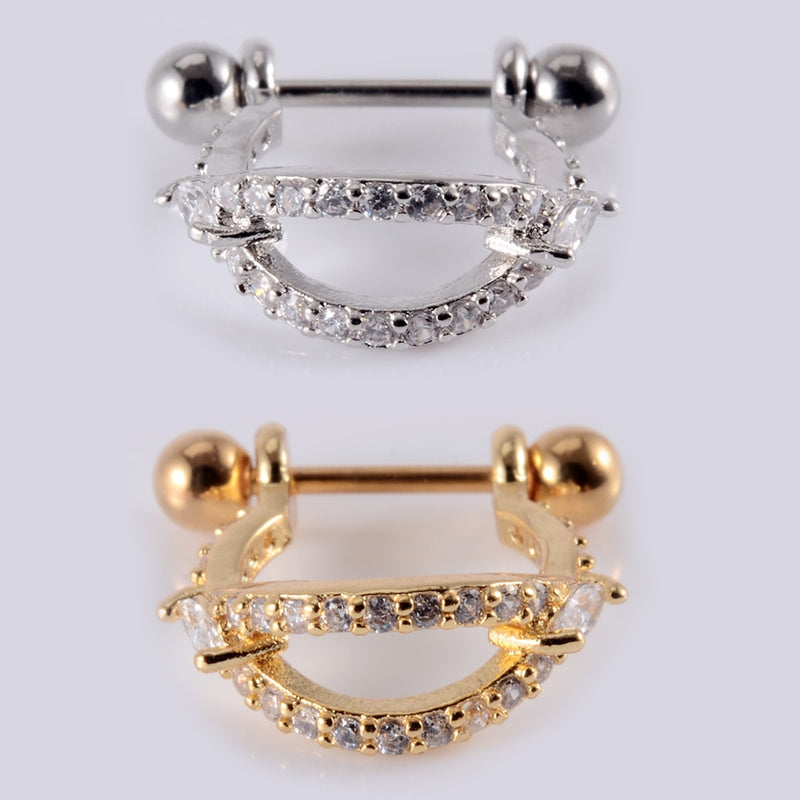 1pcs Surgical Steel Barbell With CZ Hoop Ear Tragus Cartilage Helix Earrings Ear Studs Ear Cuff Rook Woman Lobe Piercing Jewelry