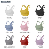 Nylon Top Women Bra Top Woman Breathable Underwear Women Fitness Yoga Sports Bra For Women Gym 22 Colors