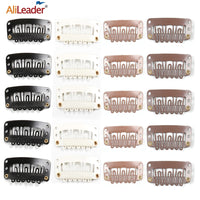 Alileader 20 ピース/ロットクリップヘアエクステンションかつらクリップ人間の髪の前髪スナップヘアクリップ拡張用金属櫛閉鎖用