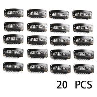 Alileader 20 ピース/ロットクリップヘアエクステンションかつらクリップ人間の髪の前髪スナップヘアクリップ拡張用金属櫛閉鎖用