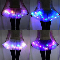 LED Glowing Light Skirts Kids Aldult Girls Princess Tutu Tulle Skirts Dance Miniskirt Costume Cosplay Wedding Party Led Clothing