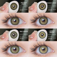 EYESHARE 1 ペアカラーコンタクトレンズグリーンアイレンズブルーレンズナチュラル短納期ブラウンアイレンズ年間目コンタクトレンズ