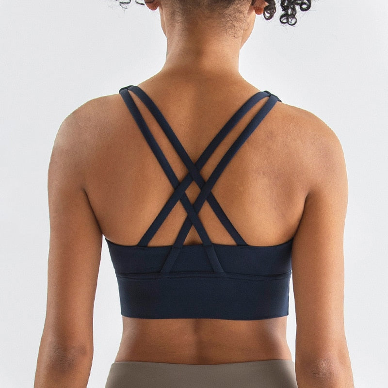 Nylon Top Women Bra Top Woman Breathable Underwear Women Fitness Yoga Sports Bra For Women Gym 22 Colors