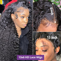 Curly Human Hair Wig 13x4 360 Hd Deep Wave Lace Frontal Brazilian Wigs For Black Women Human Hair 13x6 Water Wave Lace Front Wig