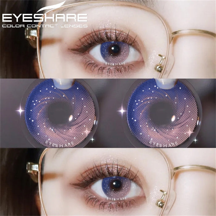 EYESHARE Colored Contact Lenses for Eyes Fashion Galaxy Series Colored Lens Yearly Eye Color Lens Beautiful Pupil Cosmetic Lens