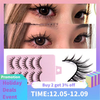 Cosplay Lash Extension False Eyelashes 5 Pairs 3d Bunch Japanese Fairy Lolita Eyelashes Daily Eye Makeup Tool Mink Lashes 2021