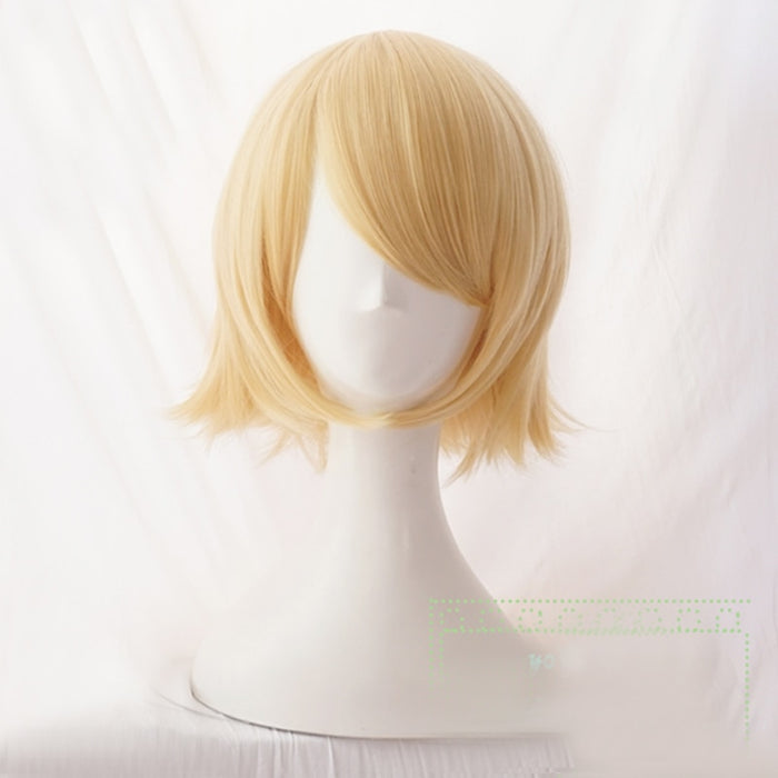 Rin / Len Short Blonde Heat Resistant Hair Cosplay Costume Wig + Track + Wig Cap