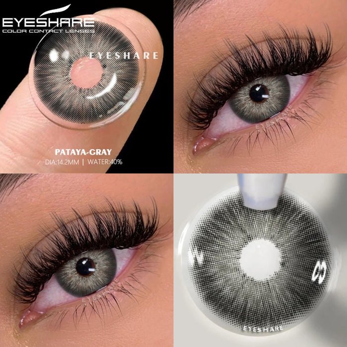 EYESHARE 2 個ナチュラルカラーコンタクトレンズ目グレーコンタクトレンズ年間ファッションブルーコンタクトレンズカラーアイコンタクト