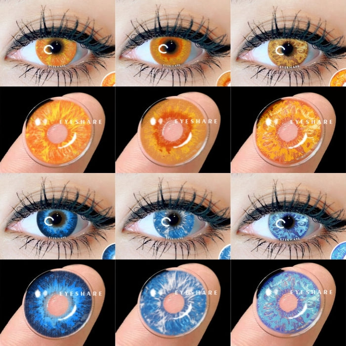 EYESHARE 2 個カラーコンタクトレンズ目コスプレカラーレンズブルーコンタクトレンズ毎年美しい瞳孔コンタクトレンズ