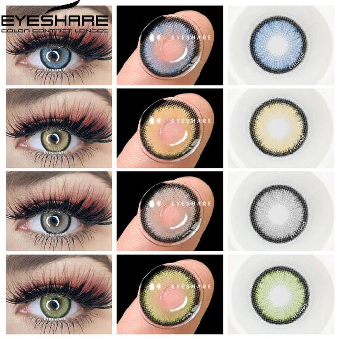 EYESHARE Eye Contacts 1pair DIAMOND Series BLUE Color Lenses Colored Contact Lens Beauty Eyes Cosmetic Eyecontact Contactlen
