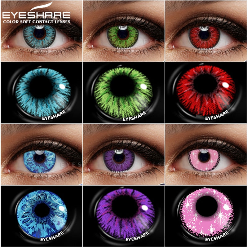 Color Cosplay Contact Lenses Halloween Yearly Eyes