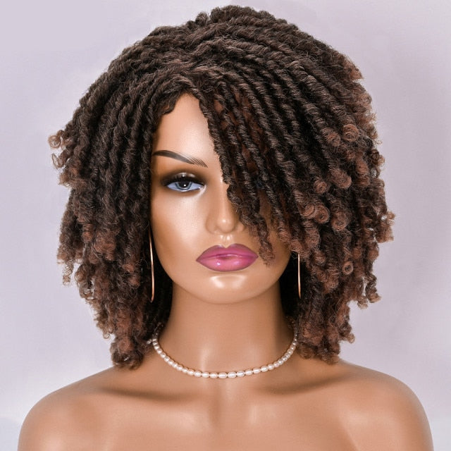 Short Dreadlock Hair Wig 1B30