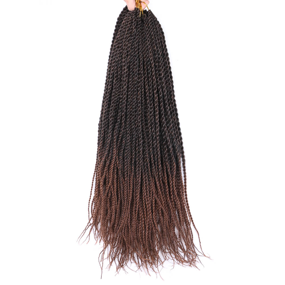 18 Inch 6 Packs Senegal Twist Hair Crochet Braids 30Stands/Pack Synthetic Braiding Hair Extensions for Black Women T30