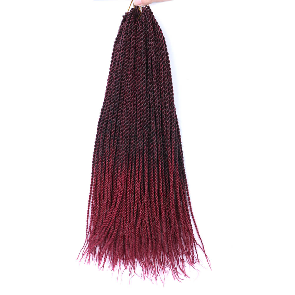 18 Inch 6 Packs Senegal Twist Hair Crochet Braids 30Stands/Pack Synthetic Braiding Hair Extensions for Black Women TBUG