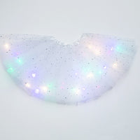LED Glowing Light Kids Girls Princess skirts Children Cloth Wedding Party Dancing miniskirt Costume cosplay led clothing