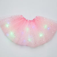 LED Glowing Light Kids Girls Princess skirts Children Cloth Wedding Party Dancing miniskirt Costume cosplay led clothing