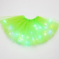 LED Glowing Light Kids Girls Princess skirts Children Cloth Wedding Party Dancing miniskirt Costume cosplay led clothing