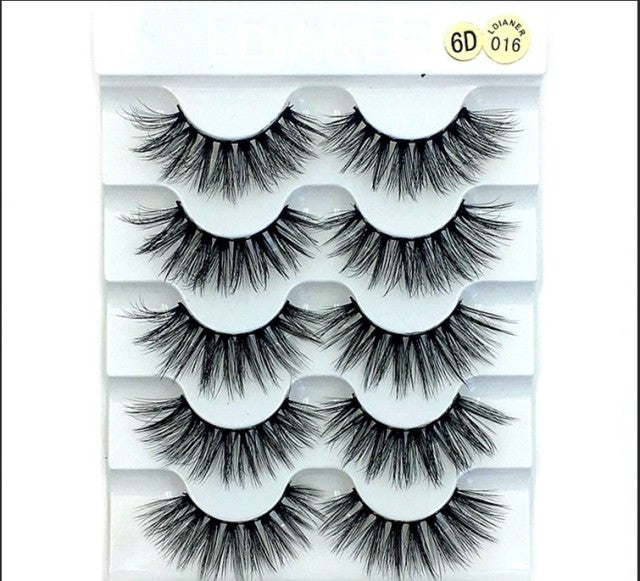 NEW 5 pairs 3D mink false eyelashes natural makeup eyelash extension