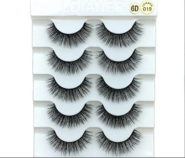 NEW 5 pairs 3D mink false eyelashes natural makeup eyelash extension
