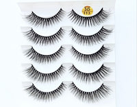 NEW 5 pairs 3D mink false eyelashes natural makeup eyelash extension