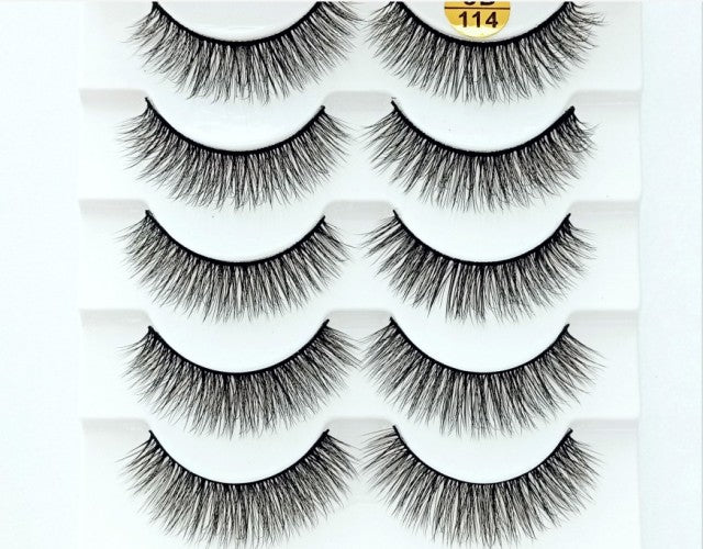 NEW 5 pairs 3D mink false eyelashes natural makeup eyelash extension