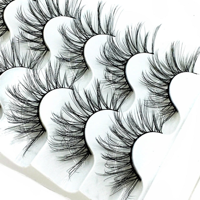NEW 5 pairs 3D mink false eyelashes natural makeup eyelash extension