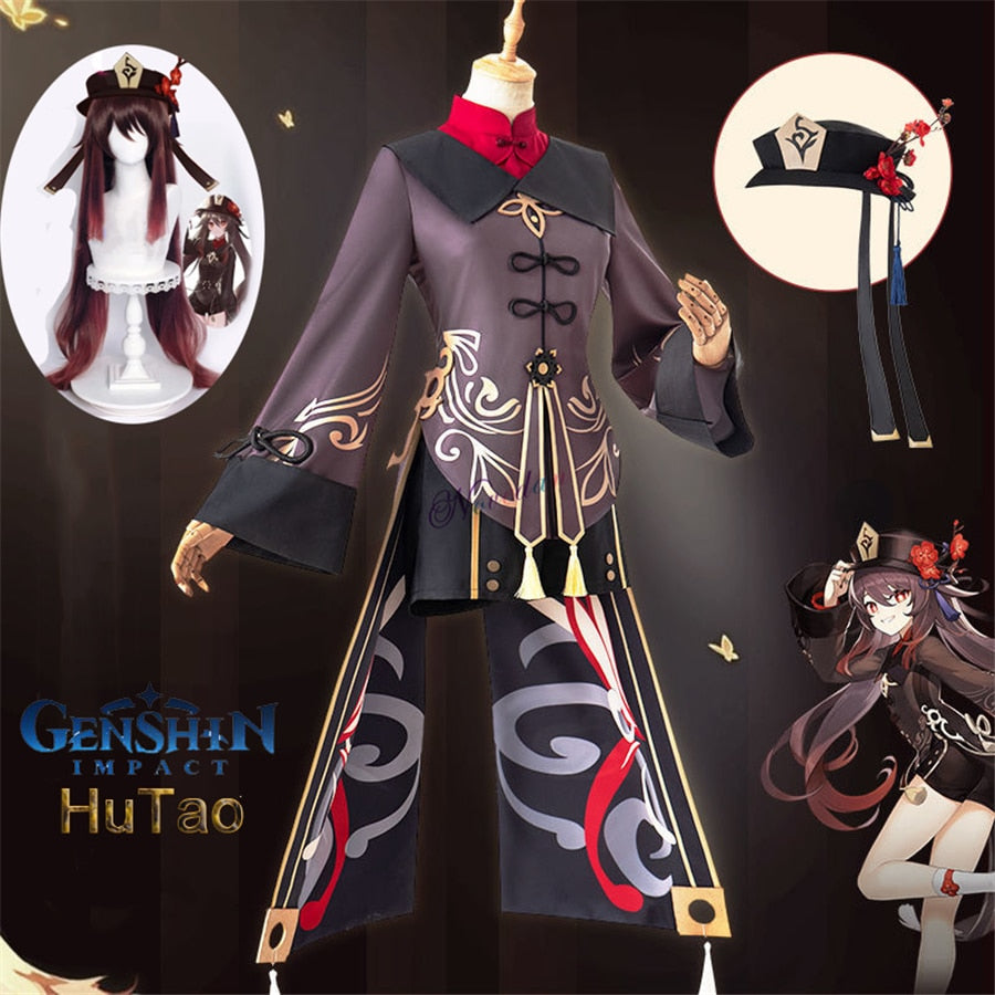 Hutao Cosplay Costume Uniform Wig Cosplay Anime Game