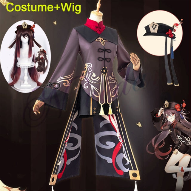 Hutao Cosplay Costume Uniform Wig Cosplay Anime Game